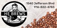 He Brews Coffee & Tea  logo