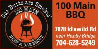 100 Main BBQ logo