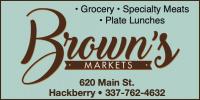 BROWN'S FOOD CENTER HACKBERRY logo