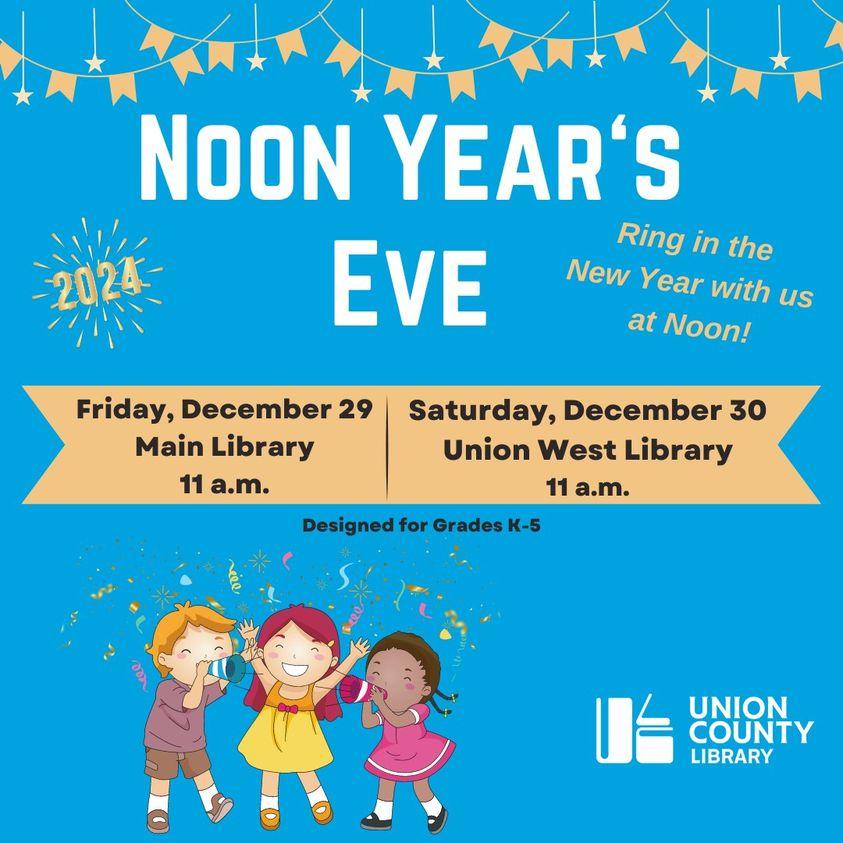family-friendly Noon Year's Eve party
