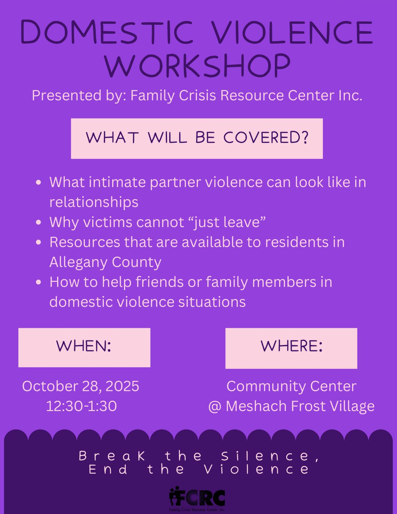 Domestic Violence Workshop
