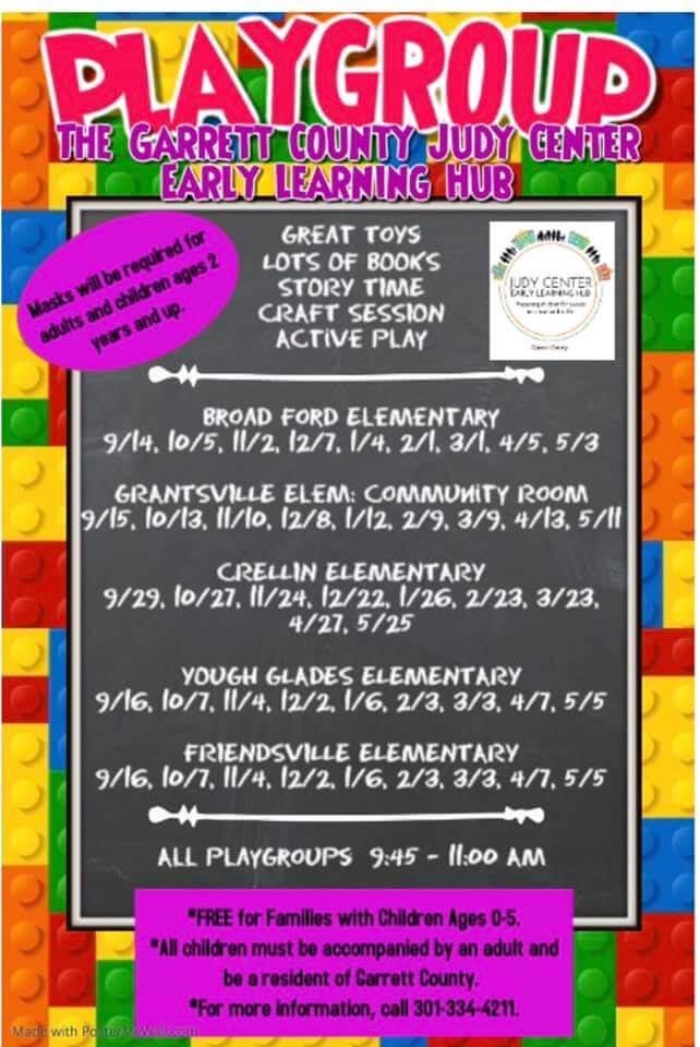 Playgroup: The Garrett County Judy Center Early Learning Hub,Yough Glades Elemen