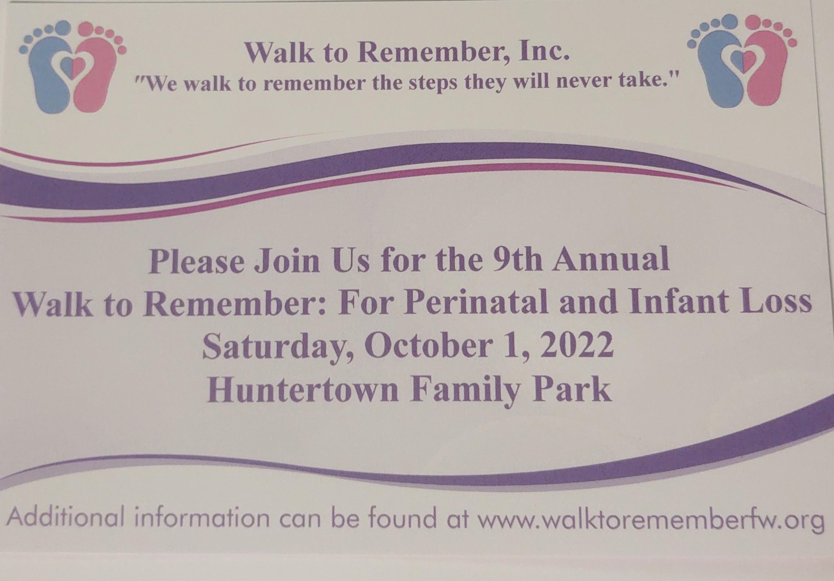 Walk To Remember for Perinatal and Infant Loss thumbnail photo