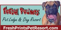 Fresh Prints Pet Lodge & Day Resort logo