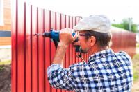 Blue Fence & Gate Operator Logo