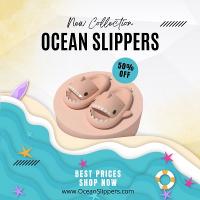 Ocean Slippers - The Original Shark Slides Logo