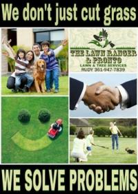 The Lawn Ranger And Pronto lawn and tree services Logo