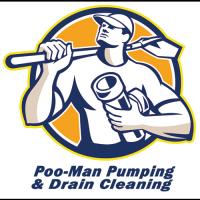 Poo-Man Pumping, Plumbing and Drain Cleaning Co Logo