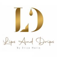 Lips and Drips by Erica Marie LLC Logo