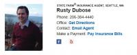 Seattle State Farm Agent Rusty Dubose logo