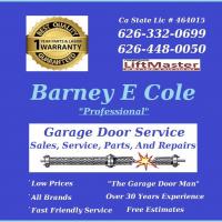 Barney E. Cole, Garage Doors Logo