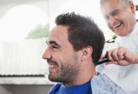 Low Profile Barber Shop Logo