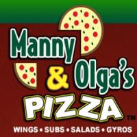 Manny and Olga's Pizza Logo