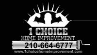 1Choice Home Improvement San Antonio: Remodeling, Roofing &  Logo