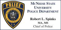 MCNEESE UNIVERSITY POLICE logo