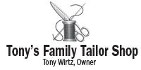Tony's Family Tailor Shop logo