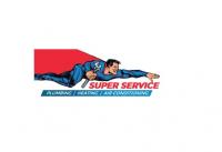 Super Service Plumbers Heating and Air Conditioning Logo