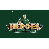Heroes Lawn Care Logo