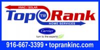 Top Rank Heating and Air /Elk Grove logo