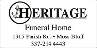 HERITAGE FUNERAL HOME MOSS BLUFF logo